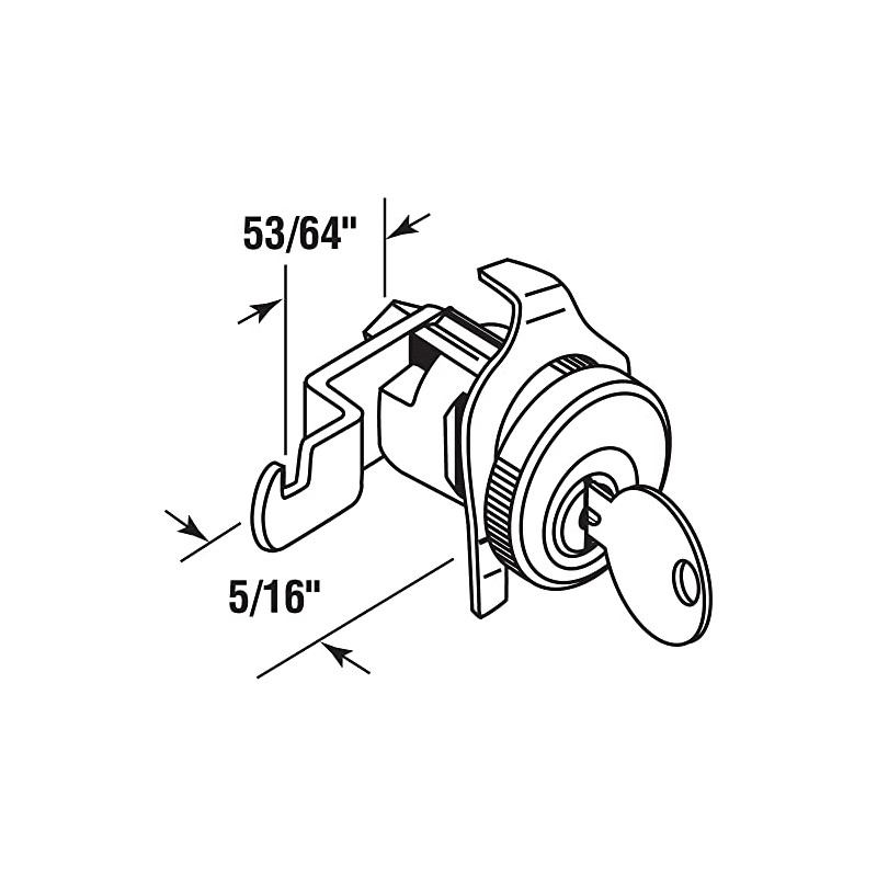 Prime-Line S 4138 Mailbox Lock – Replacement, Multipurpose Mailbox Lock