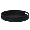 3.5 cm Deep Solid Wood Serving Tray, Round with Handle