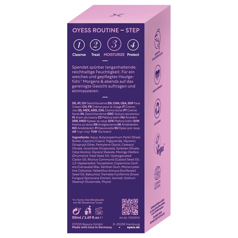 OYESS loving nature, Face Care, Rich Care, Face Cream, 50