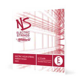 D'Addario NS Electric Violin Single E String, 4/4 Scale, Medium Tension