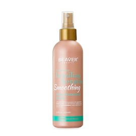 BEAVER Brazilian Keratin Heat Protection Spray, Keratin Smoothing Formula, Protects Against Heat Damage, Increases Smoothness, Shine and Softness, 6.76 fl.oz.