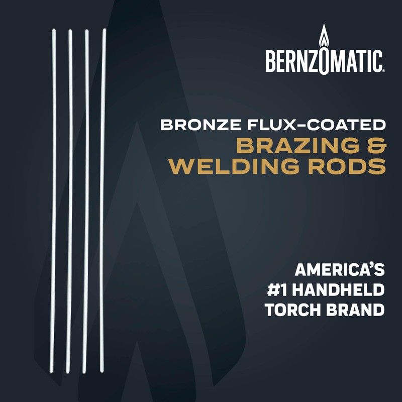 Bernzomatic WB5 Bronze Flux Coated Brazing/Welding Rod, 4Piece