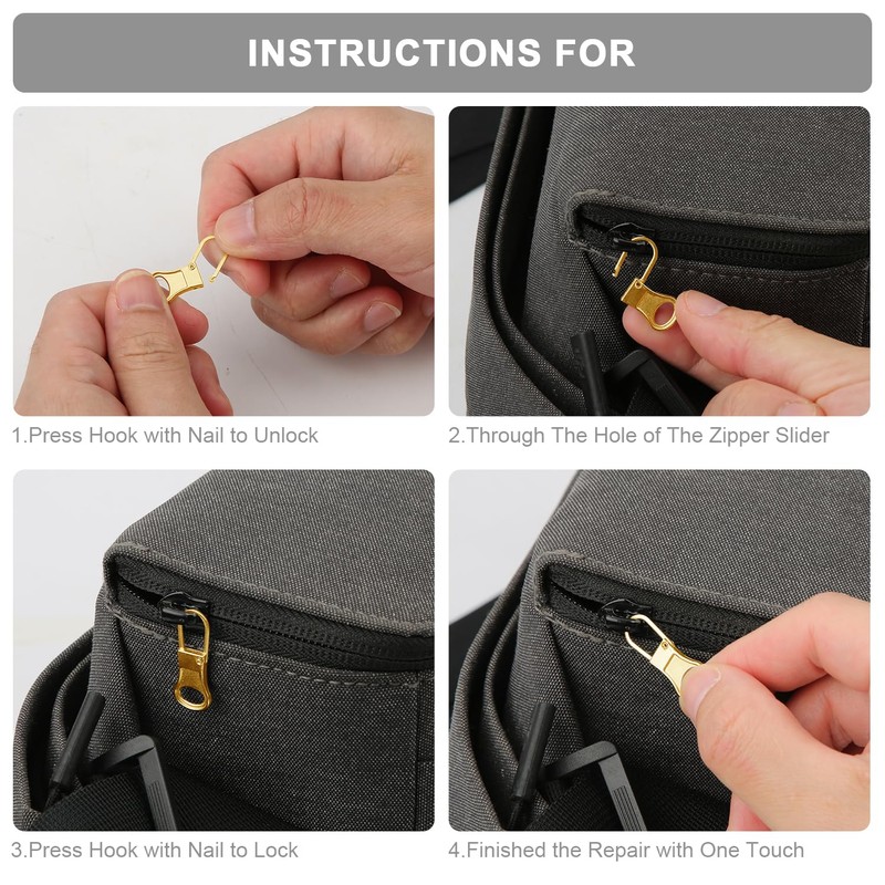 6pcs Zipper Pull Replacement, Detachable Zipper Pulls Zipper Replacement Zipper