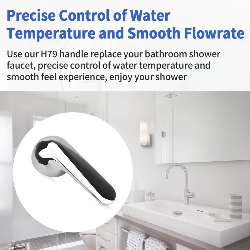 JTFH002 H79 Nickel Brushed Shower Handle Replacement Compatible with Delta