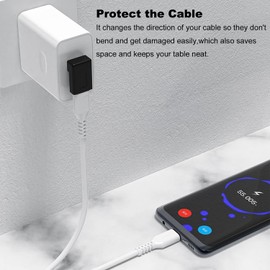 AreMe 2 Pack Right Angle USB A to USB C Adapter, 90 Degree Up and Down Angle USB 3.0 Male to Type C Female Connector for PC, Laptop, Tablet and Phones