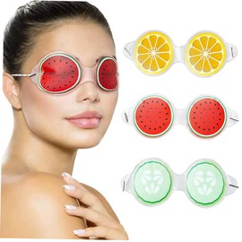FOMIYES Relaxing Eye Masks Skincare 3pcs Fruit Pattern Eye Pads Summer Cool Eye Shades for Women