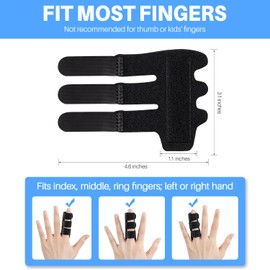 Finger Splint, Finger Brace Ice Pack For Index, Middle, Ring Fingers Straightening Arthritis Knuckle Immobilization