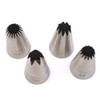 Tumtanm Large Piping Nozzles, 4Pcs #2CZ #D66#4B #1M Stainless Steel