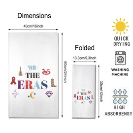 TOBGBE Album Idea Gift for Singer Stuff Singer Tour Concert Inspired Kitchen Towel Album Music Towel (ERAS Towel)