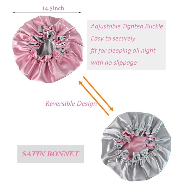 Silk Bonnet for Sleeping Satin Bonnets Double Layer Reversible Hair