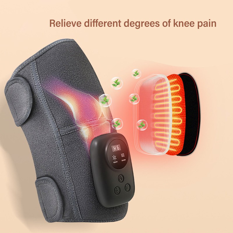 Knee Massager Vibration Single with Multiple Modes Adjustable Strap USB