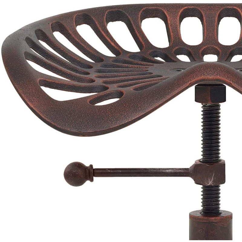 BOKKOLIK Industrial Bar Stools-Swivel Tractor Seat-Bar Height Adjustable 23-31inch-Kitchen Island