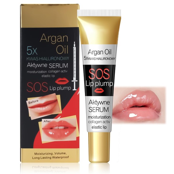 Lip Plumper Gloss for Fuller Lips, Hydrating Moisturizing Oil Fills