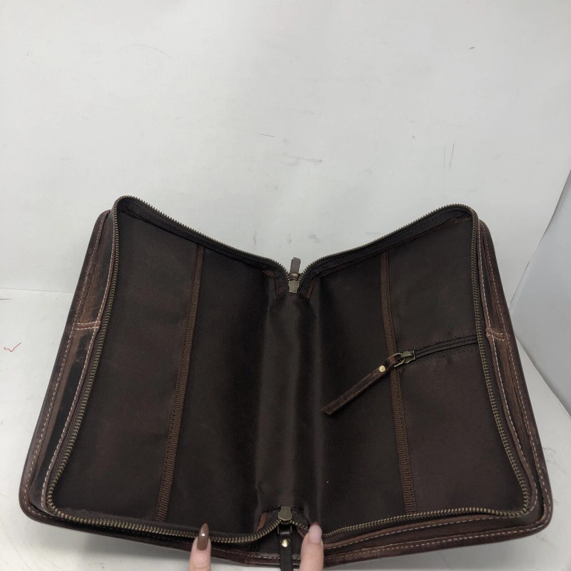 V Crafts Leather Bible Cover Book With Handle And Pocket-{11.5"L