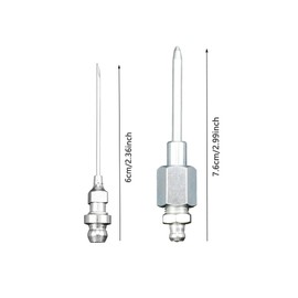 Sopcone Grease Gun Needle Tip Kit 6 Pcs, 5 Grease Needle Nozzles + 1 Grease Needle Dispenser, Bearing Grease Needle Nozzle Fitting Injector Tool Accessories for Tight Spaces