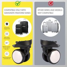 4Pack Wheels Replacement Kit Compatible With Samsonite Freeform Hardside Carry-On Luggage (Spinner Compatible Only With Samsonite Freeform Series)