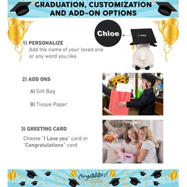 DolliBu Valais Blacknose Sheep Graduation Plush Toy - Super Soft Blacknose Sheep Graduation Stuffed Animal Dress Up with Graduation Cap with Tassel - Reward Celebration Grad Gift - 8.5 inch