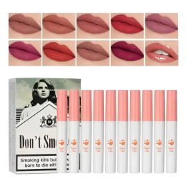 10pcs Labiales Lana Del Rey Juego De Lápiz Labial Mate X