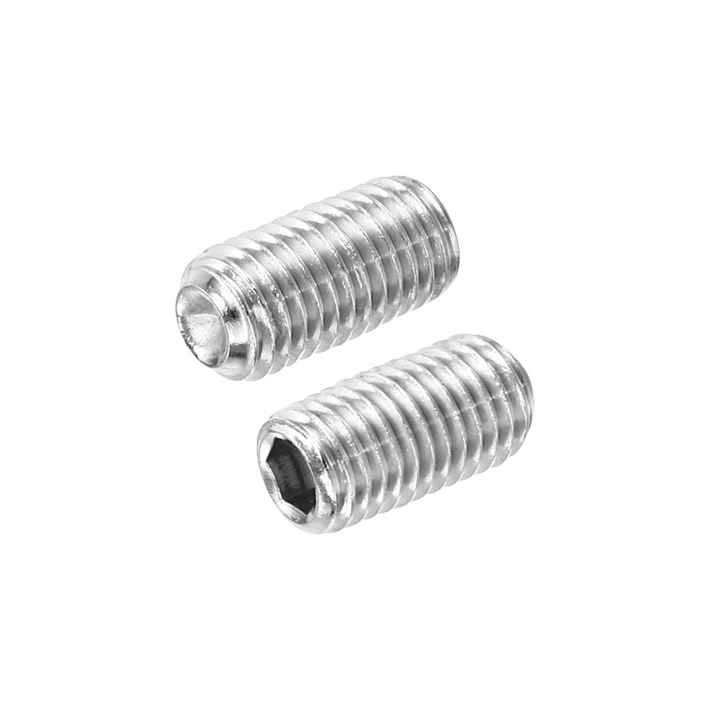 sourcing map 25Pcs Hex Socket Grub Screw, 1/4-28x1/2" 304 Stainless