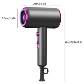 Powerful Ionic Hair Dryer Kit, 1 Set Hair Dryer & Concentrator & Diffuser & 3 Comb & Hanging Rack & Manual, Professional Hair Styling Tool, Versatile Styling Options, Frizz Reduction, Hair Dryer, Hair Blow Dryer:_Grey_one-size