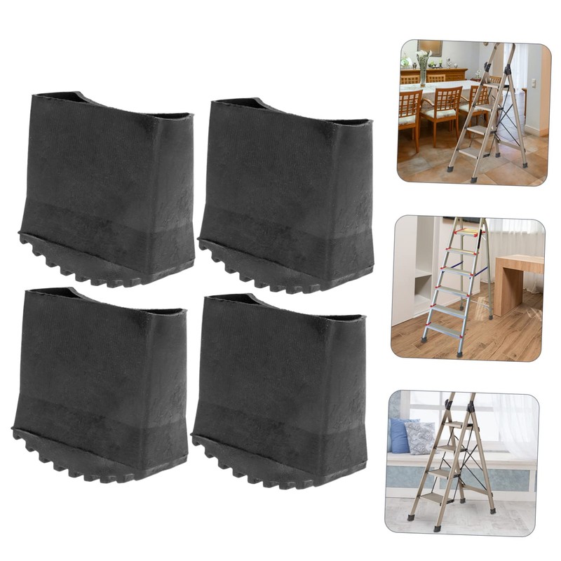 WOONEKY Replacement Ladder Pad Set 4pcs Rubber Cover for Ladder