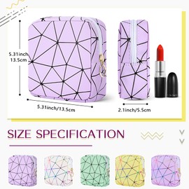 Likesing Period Bag for Tampon, Leather Sanitary Napkin Storage Bag for Girls Womens, Portable Sanitary Napkin Period Pad Pouch Bag for Purse, Small Make Up Bags(Colorful Purple)