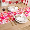 Joyfol Day Red Love Heart Valentine's Day Table Runner,Long Dresser