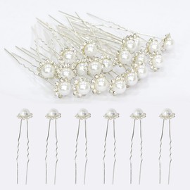 20 Pcs Crystal Pear Hair Clips Wedding Braidal Hair Pins Hair Accessories for Women and Girls