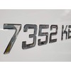 Domed Lettering Boat Registration Numbers Plain Chrome Domed Numbers 16
