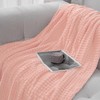 Puncuntex Flannel Fleece Throw Blanket Light Pink 60"×80",Super Soft Plush