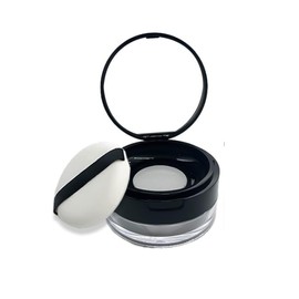 Feilguee Portable Loose Powder Container with Powder Puff,Capacity 20g(0.67 oz) No Leaks Empty Reusable Plastic Loose Powder Container Portable DIY Makeup Powder Case with Mirror Net Sifter Spoon