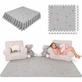 Nuzu Tapete para Bebe Puntos de Colores  Espacio Seguro y Suave para Explorar y Aprender  Fomenta Desarrollo Infantil  Tapete Bebe Fácil de Limpiar y 