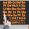 Qyeahkj 260Pcs Glitter Orange Bulletin Board Letters for Classroom 4”