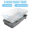 Oungy 20 Pcs Disposable 4Inch Paint Tray Liners & 2