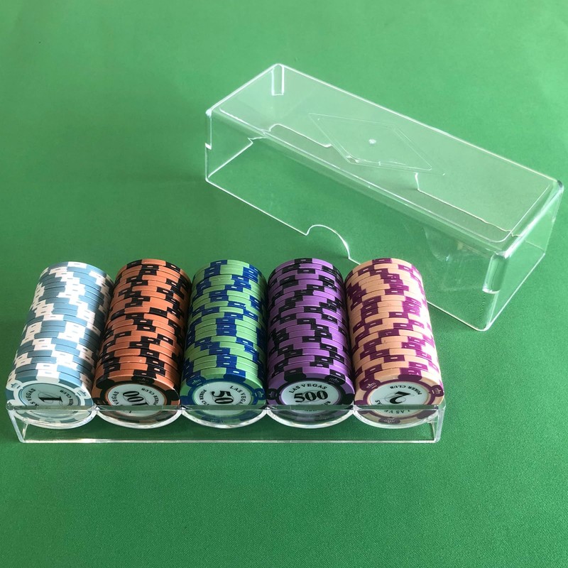Poker Chip Holder Tray Racks - 1Pack Clear Acrylic Chips