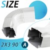 2x3” Downspout Gutter Elbow Style A, 90 Degree Positive Elbow