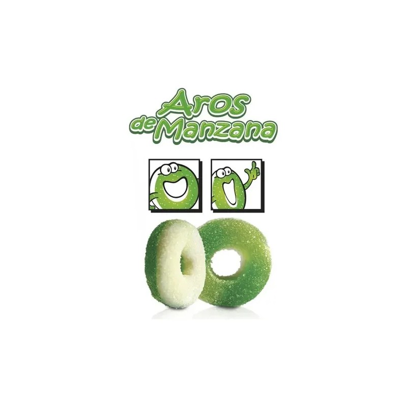 Gomitas Lucky Gummys Aros De Manzana 1 Kg Dulces