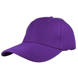 Gelante Plain Blank Baseball Caps Adjustable Back Strap Wholesale Lot 6 Pack, Purple, One Size