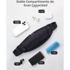 Cangurera Riñonera Deportiva para Correr Hombre Mujer, Negro