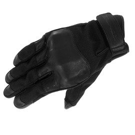 Komine GK-2563 CE Protective Leather Mesh Gloves for Motorcycles, Turtle, Black, L