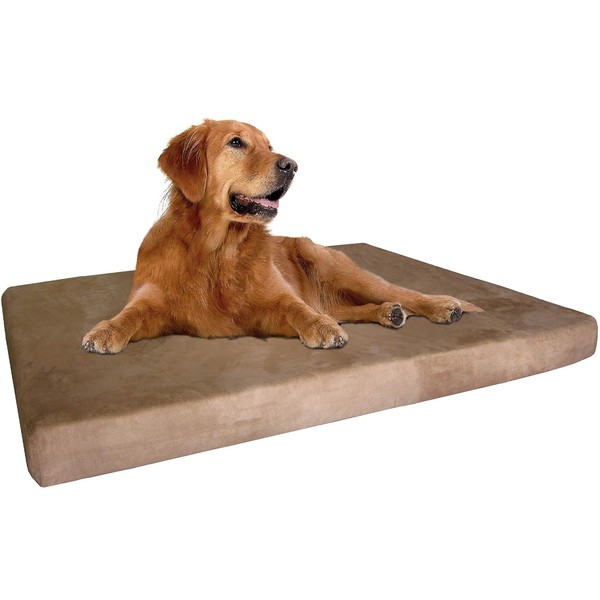 Dogbed4less Extra Large True Orthopedic Gel Memory Foam Dog Bed,