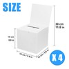 4 Pack Cardboard Ballot Box, Raffle Boxes, Donation Ballot Boxes
