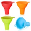 Lauwell Silicone Funnels 4 Pieces Wide Mouth Funnel Flexible Condiment