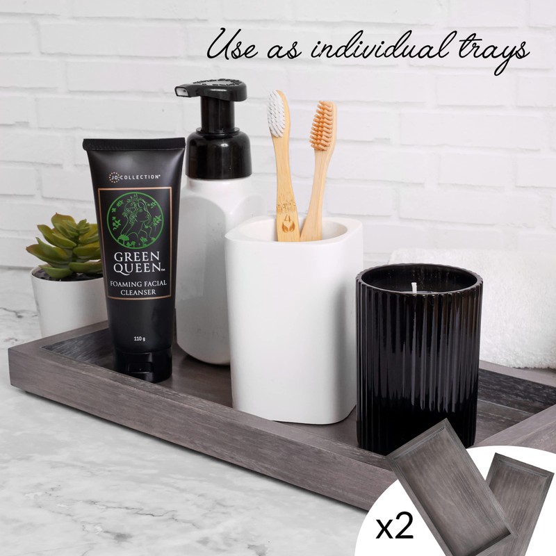 Hidden Haven - 2 Tier Bathroom Countertop Organizer Lightly Lacquered