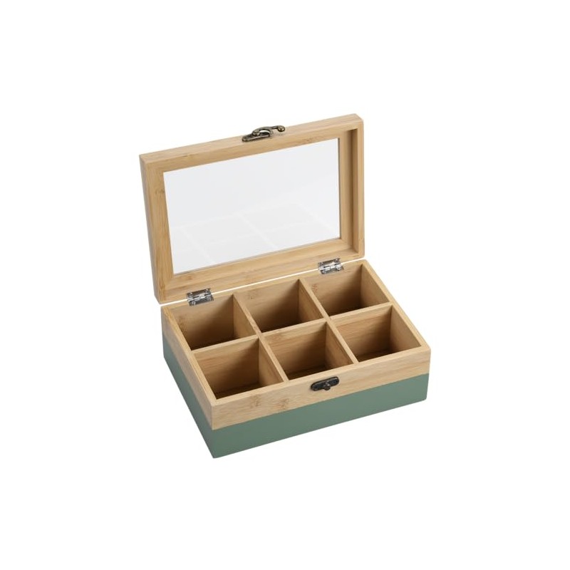 Kesper® Tea Box, Material: FSC® Certified Bamboo, 6 Compartments, with