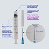 100Pack 3mL (3cc) Disposable Sterilized Syringe, Luer Lock, 23Ga x