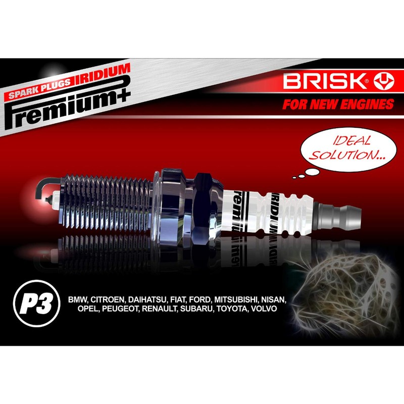 BRISK Iridium Premium+ Plus P3 ER15YIR-1 1621 Spark Plugs (Pack