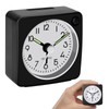 Travel Alarm Clock,Silent Non-Ticking Analog Clock with Snooze & Nightlight