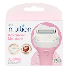 Intuition Advanced Moisture Shea Butter Women's Razor Blades, 1 piece, 3 packs / 인튜이션 어드밴스 모이스춰 쉐어버터 여성용 면도날, 1개, 3개입