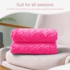 Exclusivo Mezcla Hot Pink Fleece Throw Blanket for Couch and